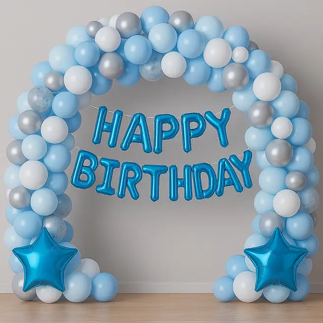 blue balloon decor 1
